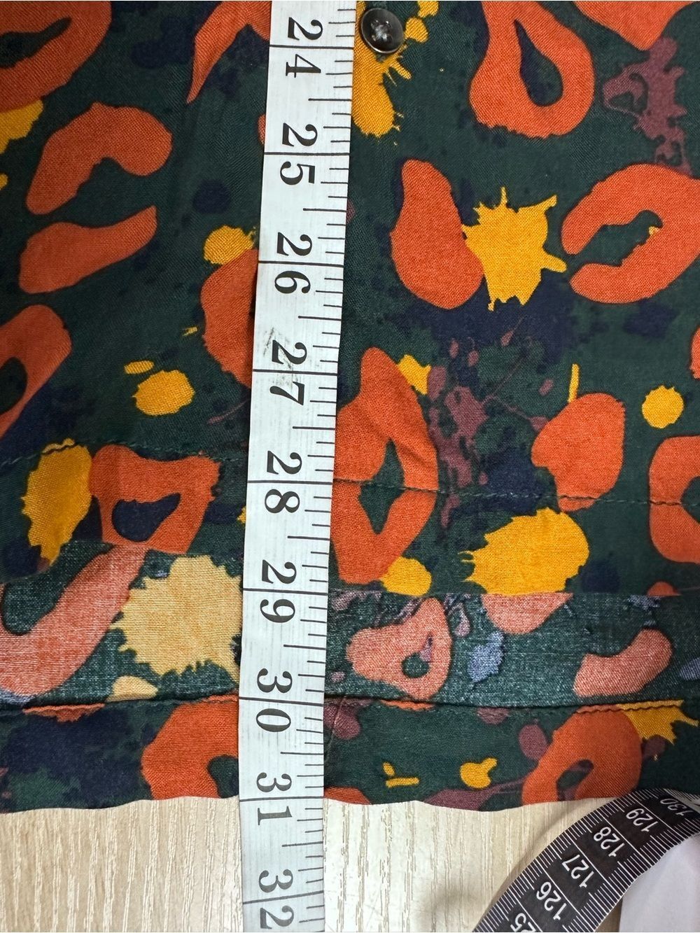 INC Short-Sleeve Button Shirt with Orange & Yellow Print - Picture 10 of 10
